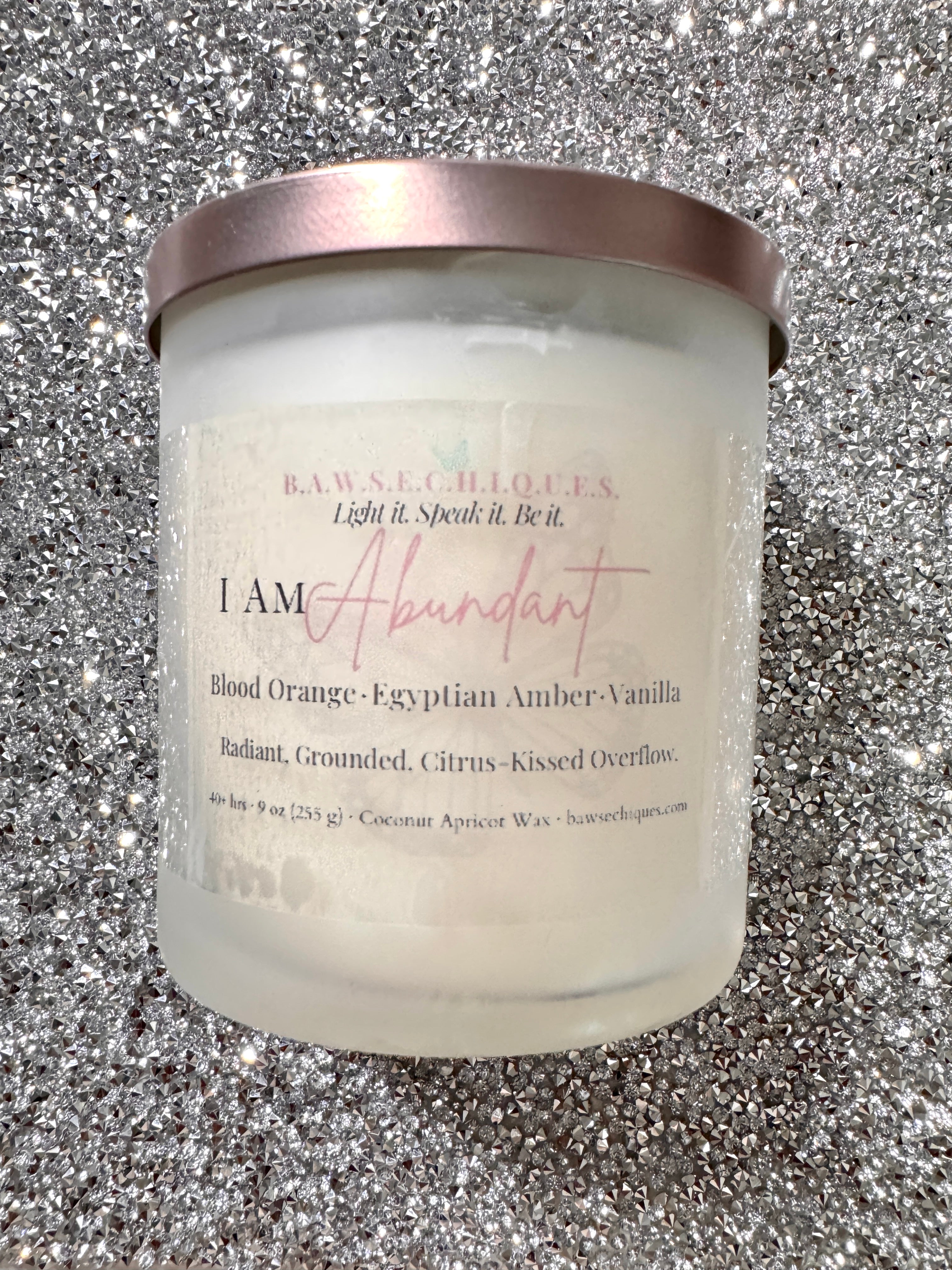 I Am Abundant- Affirmation Candle