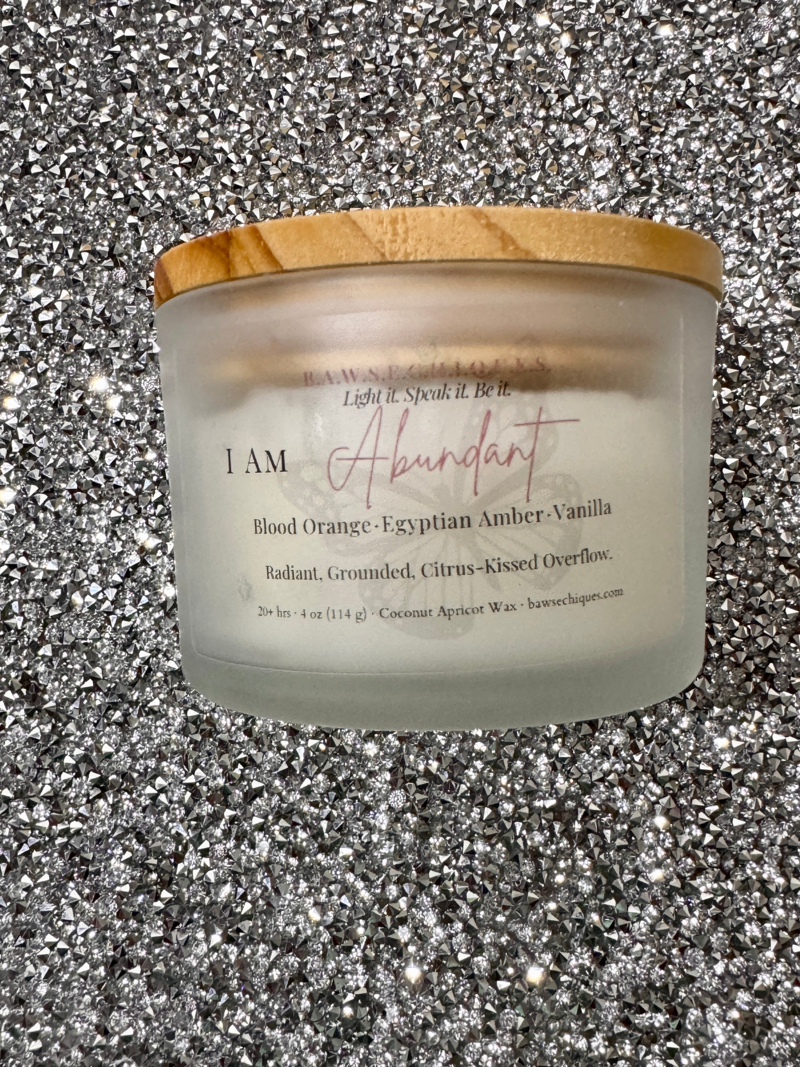 I Am Abundant- Affirmation Candle